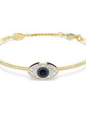 Bracciale rigido Symbolica, Evil eye, Blu, Finitura oro 18K S