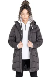 Reputable chaqueta impermeable insulada mujer Negro (S)