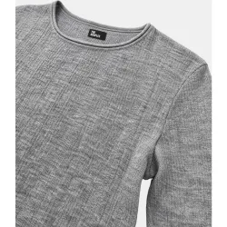 Camiseta de mujer con mezcla de lana y cuello redondo