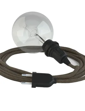 Cables Lampe Suspendue Pour Abat-jour Rd73 Zigzag 3 M Tree Bark / Black One Size - Creative - FashionsVida