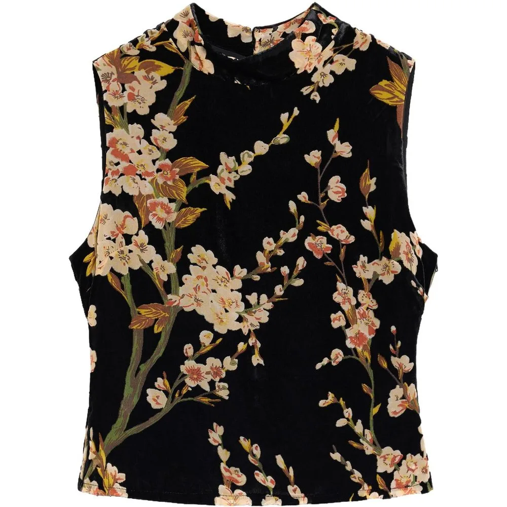 Blusa de mujer estampada flores - Desigual - FashionsVida