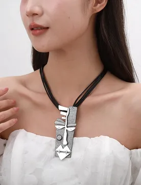 Mask Pendant Black Vintage Short Necklace Women Gothic Unique Statement Jewelry Gift Bold Retro Everyday Accessory - Aliexpress - FashionsVida