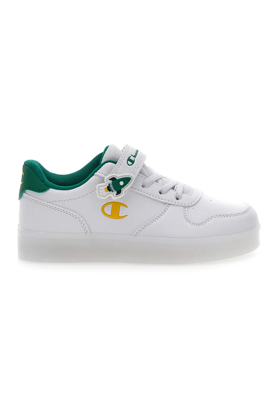Sneakers Bianche e Verde con Velcro e Lacci Elastici GLW B PS 31 - Champion - FashionsVida