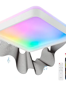 Plafón SmartLED Stellar, RGBIC + CCT, 38,5x38,5x8,5cm, 3400 lm, 25,5W - Ksix - FashionsVida