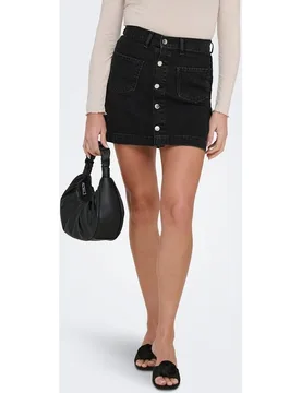 Falda vaquera de mujer de tiro alto con botones - Only - FashionsVida