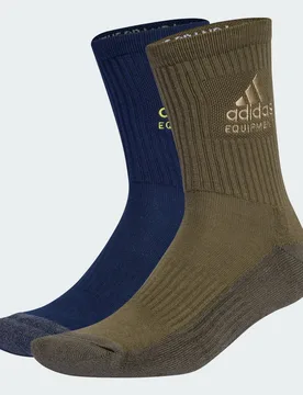 Calze Equipment (2 paia) 37-39 Night Indigo / Olive Strata - Adidas - FashionsVida