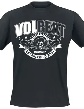 T-Shirt - Skullwing Ribbon - S bis 5XL - Größe M - schwarz - EMP exklusives Merchandise! - Unisex - unisex - Volbeat - FashionsVida