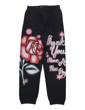 Pantalone Tuta Felpato Uomo Thank You Rose Sweatpants Black