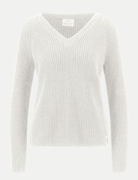 Casual-Fit Strickpullover Weiß XXL