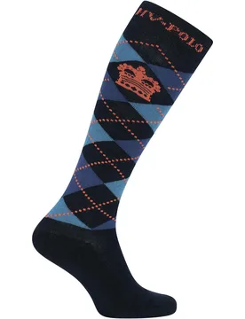 Socken ARGYLE navy-ginger 35-38 - HV POLO - FashionsVida