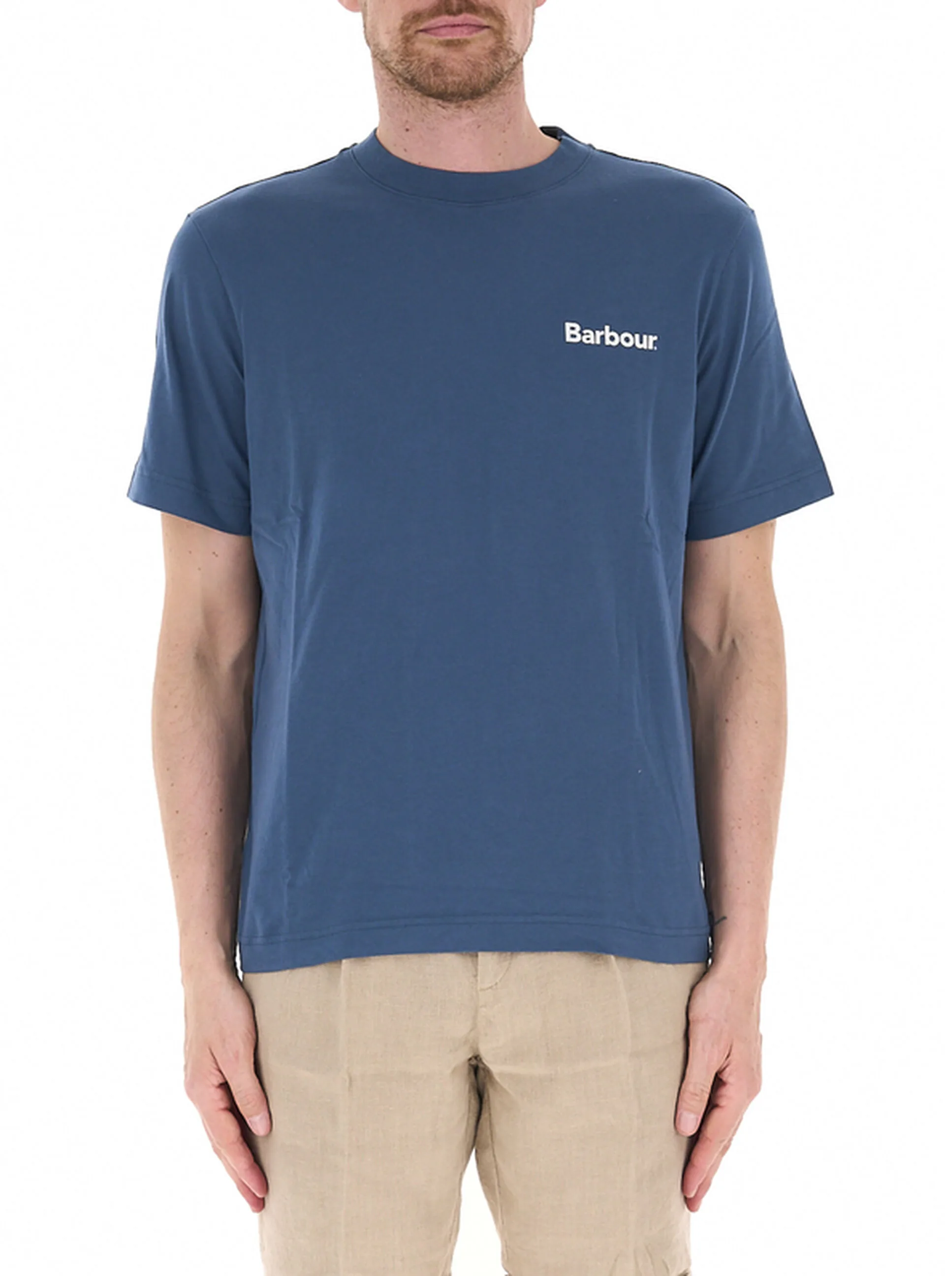 Barbour T-shirt girocollo BLU M - Barbour - FashionsVida