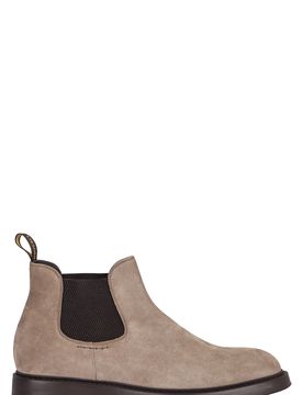 Men's Suede Chelsea Boots with Contrasting Side Elastic