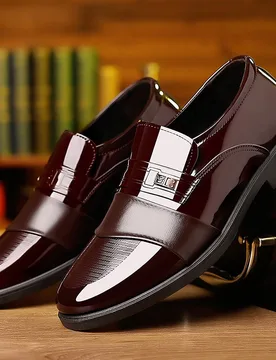 Mocasines de negocios de unicolor sin cordones para hombres - Shein - FashionsVida