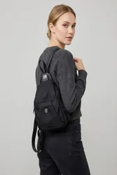 Women's Lightweight Nylon Mini Backpack with Multiple Pockets in Black - Black - Size: One Size