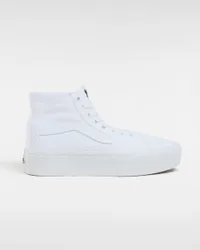 Unisex Sk8-Hi Tapered Stackform Sneakers - White Textile - Size Uk 3