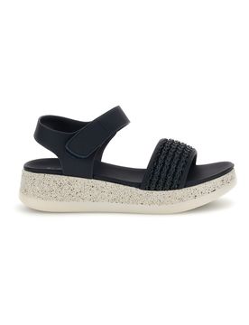 Sandali blu con fascia intrecciata suola comfort Bza9052612 40