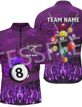 NewFashion Custom Name Billiards Sports Retro Graffiti 3DPrint Summer Casual Harajuku Zipper Polo Shirts Jersey Short Sleeves 11 - Aliexpress - FashionsVida