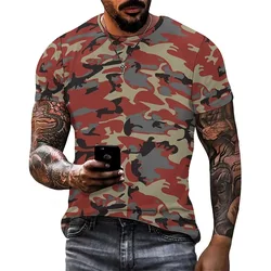 Summer Beach Chinese Element Men's 3D Printed Short-Sleeve T-Shirt - Shirt Style, High-Quality Printing Top