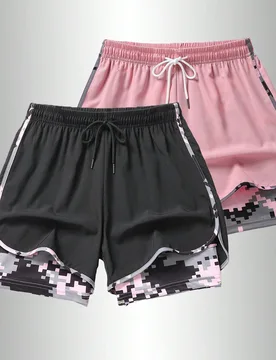 Pantalones cortos deportivos casuales de verano para mujer, perfectos para uso diario, correr, ciclismo, juegos de pelota y fitness - Shein - FashionsVida