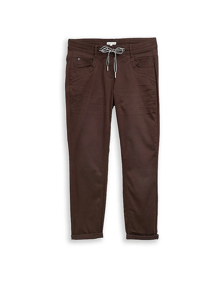 Pantalon Tapered Relaxed Fit 7/8 marron 42/L30 - Tom tailor - FashionsVida
