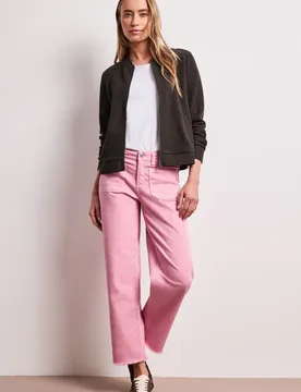 Blouson mit Zipper und Struktur female Braun - Street One - FashionsVida