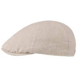 Linen Flat Cap by - beige - Female - Size: S (55-56 cm)