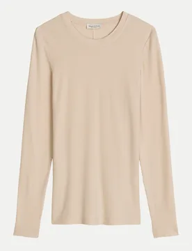 Marc O' Polo Langarmshirt Beige XL - Marc O'Polo - FashionsVida