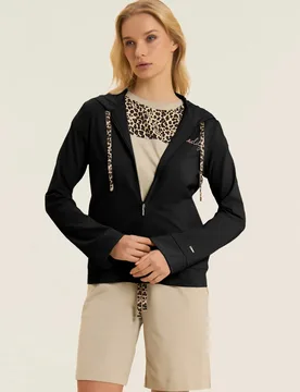 FELPA IN JERSEY CON ZIP E CAPPUCCIO CRINKLE XS - Freddy - FashionsVida
