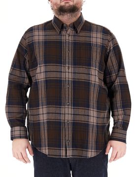 Camicia a quadri MARRONE 4XL