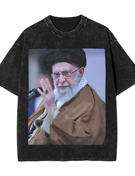 Casual S-Seyyed Ali K-Khamenei T-Shirt for Men Round Collar Cotton Washed T Shirt Short Sleeve Tee Shirt Printed Clothing - Aliexpress - FashionsVida