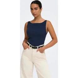 Top de mujer sin mangas con escote barco