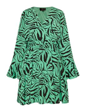 Faina Vestido verde hierba / negro