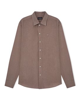 Camisa Slim Fit marrón claro S