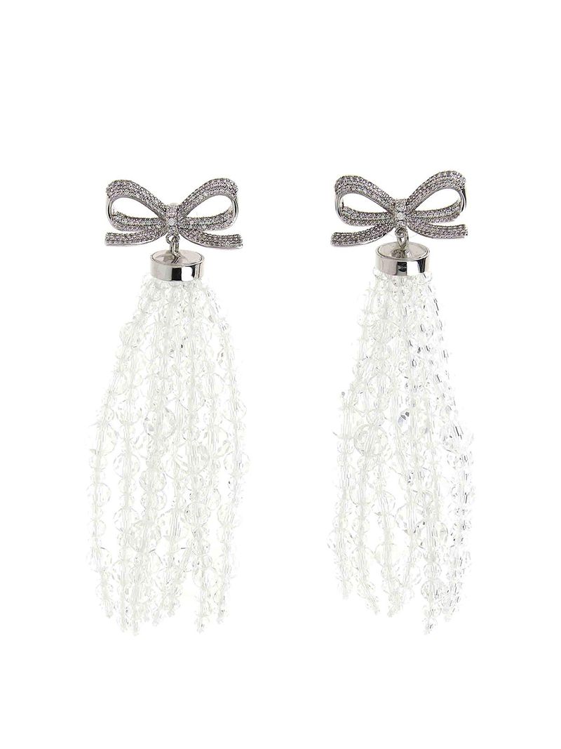 Orecchini a cascata con perline con fiocco