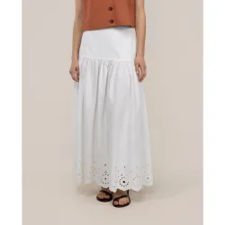 Falda midi lisa de mujer benedetta