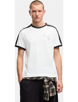 Camiseta M-C de Casual de Hombre T7 Love of The Cat Ringer Tee - Puma - FashionsVida