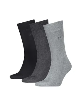 Pack Cotton Rich Smart Socks Grey Marl male - Calvin Klein - FashionsVida