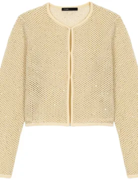 Cárdigan de punto de mujer con strass y lentejuelas - Maje - FashionsVida