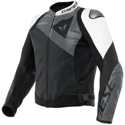 Giubbotto Moto Pelle SPORTIVA Nero Opaco Antracite B taglia 58