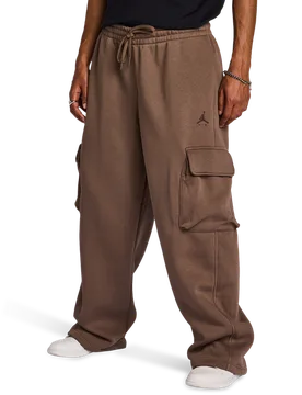 Brooklyn Men Pants - Brown - Size S - Cotton Fleece - Brown - Size: Small - Jordan - FashionsVida