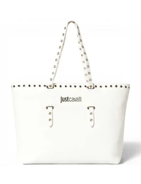 Borsa shopping JC Mini Eyelets Donna Bianco in Similpelle - Just cavalli - FashionsVida