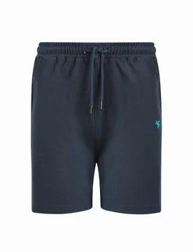 Weird Fish Ebony Organic Cotton Pique Shorts Size 8 - sale all-sale sale womens women women all-womens women shorts - Navy - FashionsVida