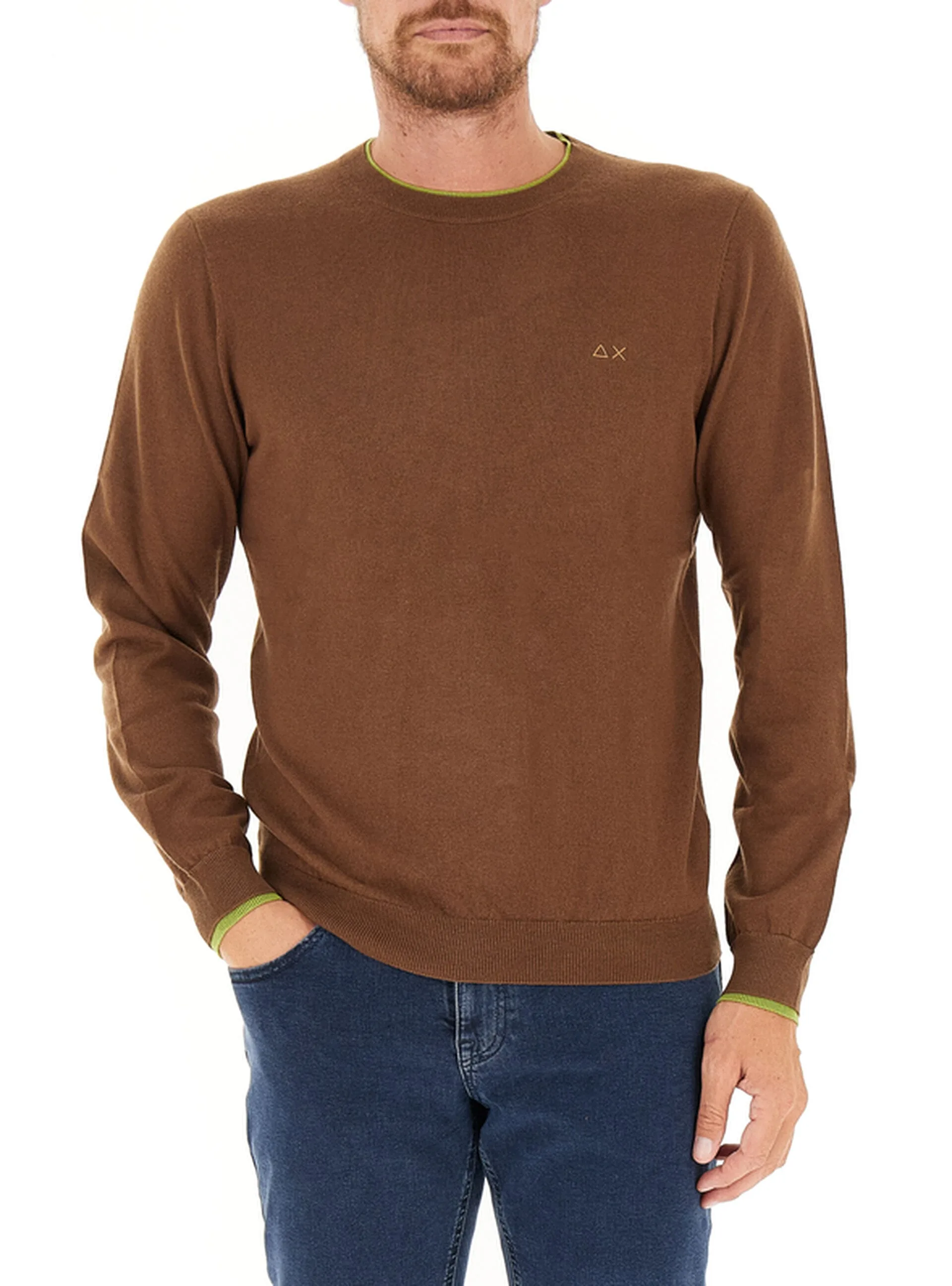 SUN68 Maglia misto lana MARRONE L - Sun68 - FashionsVida