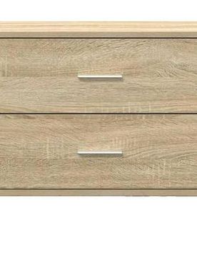 Commode Avec 2 Tiroirs Bois D'Ingénierie Marron Einheitsgrösse