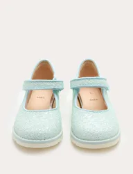 Kids' Glitter Mary Jane Shoes (4 Small - 2 Large) Ice Blue Female