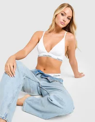 Icon Cotton Triangel Bralette Damen - Damen, Weiss - female - Size: S