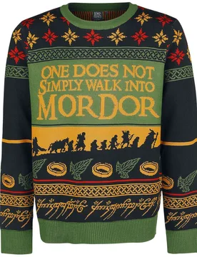 Weihnachtspullover - Walk Into Mordor - XS bis 5XL - für Männer - Größe 5XL - multicolor - EMP exklusives Merchandise! - Männer - male - Der Herr der Ringe - FashionsVida