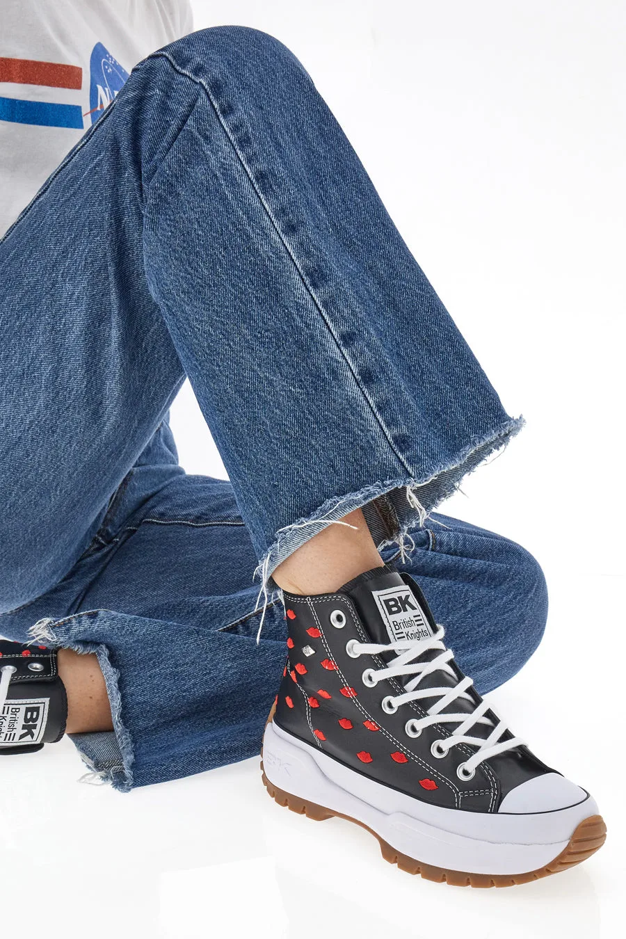 Sneakers Platform Kaya Mid Fly Nero 38 - British knights - FashionsVida