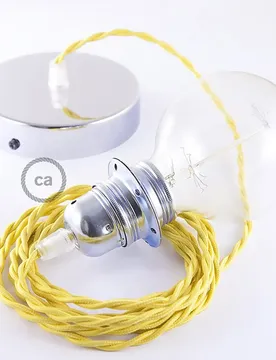 Cables Lampe Suspendue Pendel Pour Abat-jour Tm10 1 M Yellow / Chrome Plated One Size