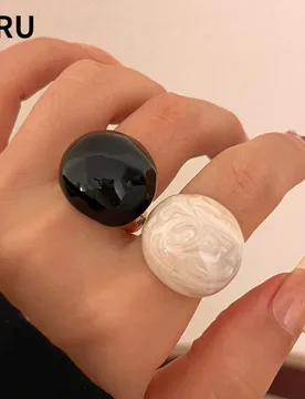 Fashion Jewelry Vintage Temperament Geometric Open Enamel Rings For Women 2025 Trend New Elegant Design Accessories - Aliexpress - FashionsVida